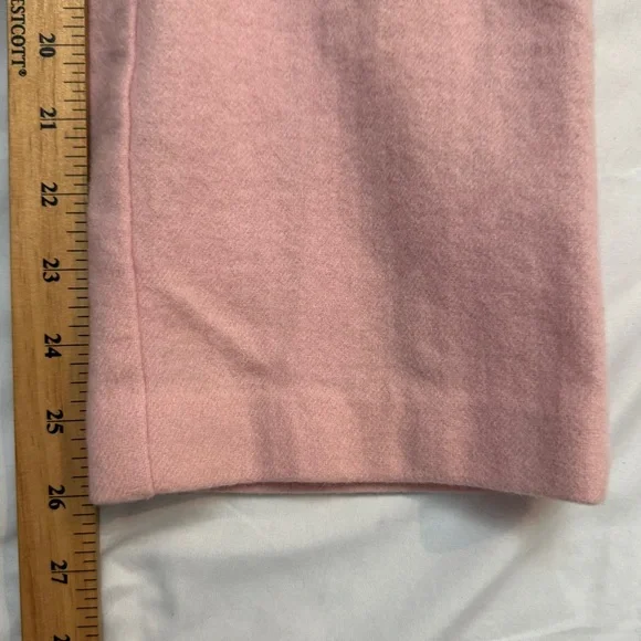 Vintage 90s Pink 100% Wool Women's Pleated Trousers - Picture 6 of 7